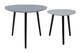 image 1 of Orsina Grey Set of 2 Nesting Tables, Triangular Nest of Tables with Three Legs, Sturdy Side Tables for Home, Office