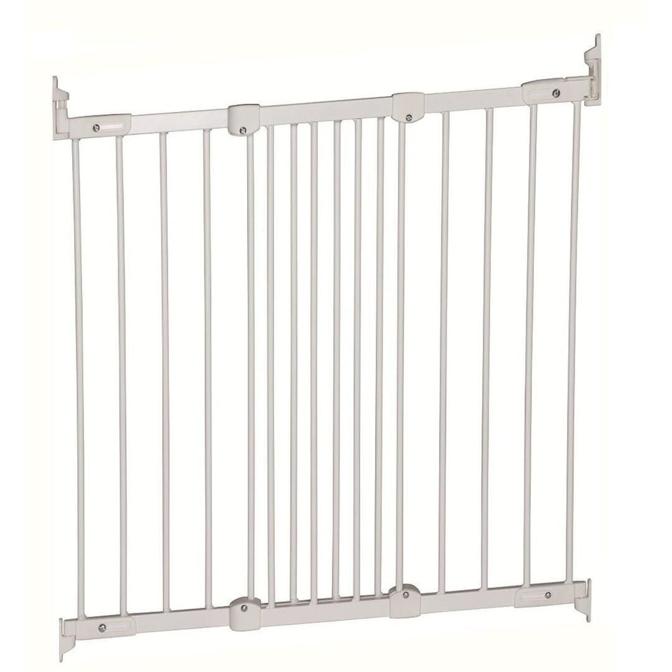 image 1 of Safetots Solution for Up and Down Staircases, White, Multi Panels, up to 122cm, and, Screw Fit Gate, 67cm - 105.5cm