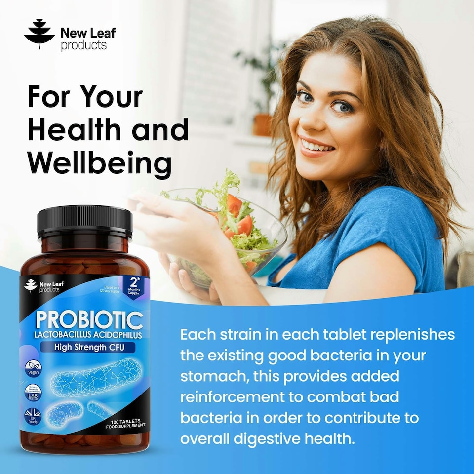 image 1 of Probiotic Supplements Acidophilus Tablets - Digestive & Gut