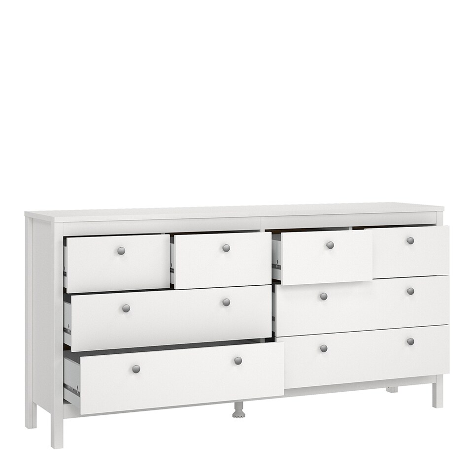 image 1 of Madrid Double Dresser 4+4 Drawers in White