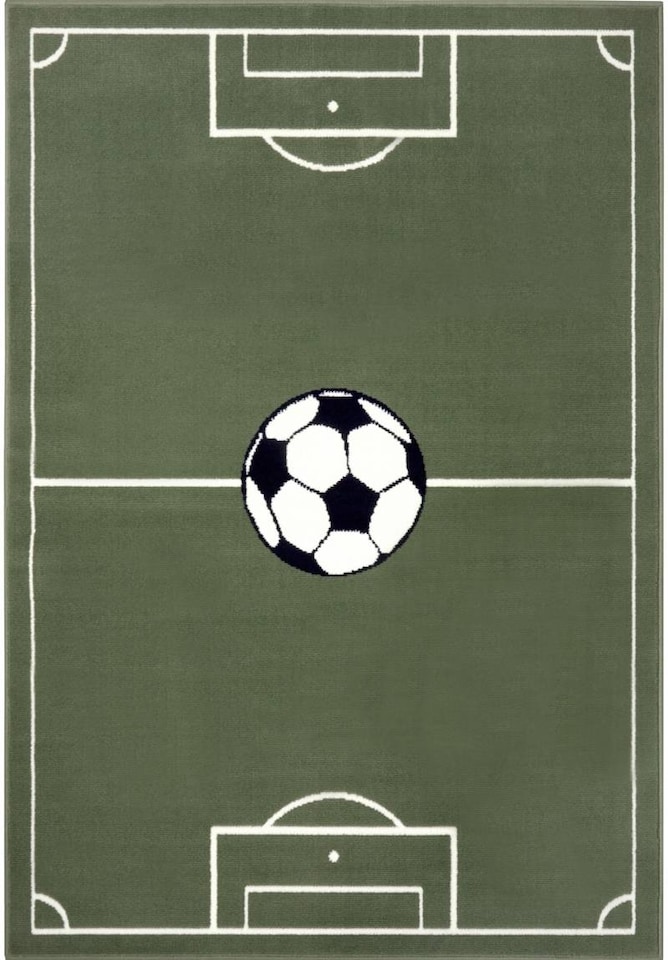 image 1 of The Rugs Short Pile Children Estadio Polypropylene Football Play Floor Rug Runner