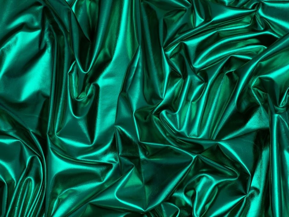 Minerva Core Range Green Metallic Activewear Lycra Four Way Stretch Knit Fabric for Dressmaking, 148cm / 58" Wide - per metre