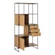 image 4 of Swindon Bookcase with 2 Doors, 3 drawers and 2 Shelves in Black
