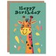 image 1 of Head Cute Animal Drawing Kids Giraffe Child Kids Birthday Card