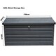 image 10 of Gr8 Garden Dark Grey 420L Metal Storage Box Garden Outdoor Shed Utility Cushion Chest Truck