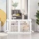 image 6 of PawHut Pet Gate 4 Panel Wooden Dog Barrier Folding Fence w/ Support Feet