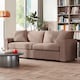 image 7 of HOMCOM 212 cm Upholstered Jumbo Cord Sofa Couch with Spring Cushion, Coffee | Brown | Brown