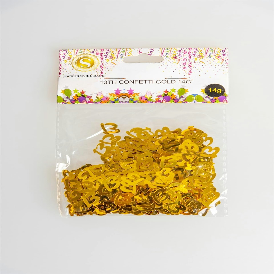 image 1 of 4 x 14g Gold 13th Birthday Confetti