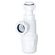 image 1 of SPARES2GO Telescopic Waste Bottle Trap 32mm 1.25" Basin Bidet Urinal Bathroom Kitchen Sink 75mm Seal