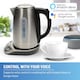 image 6 of Nedis Smart Wi-Fi Kettle, 1.7L Stainless Steel, Variable Temperature 70-100c, 2200W, App& Voice Control, Compatible with Alexa & Google