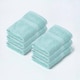 image 1 of Homescapes Turkish Cotton Face Cloth - Set of 6, Sea Green