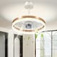 image 1 of HOMCOM Ceiling Fan Light with 3 Colour, Timer, Reversible, Remote, Gold