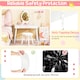 image 7 of COSTWAY Princess Vanity Table & Chair Set Kids Set White