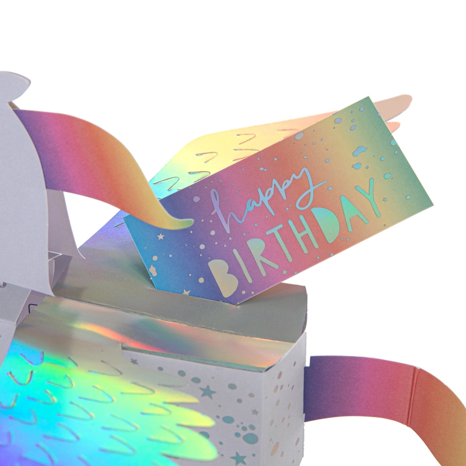 image 1 of Hallmark Birthday Card - 3D Pop-Up Unicorn Design