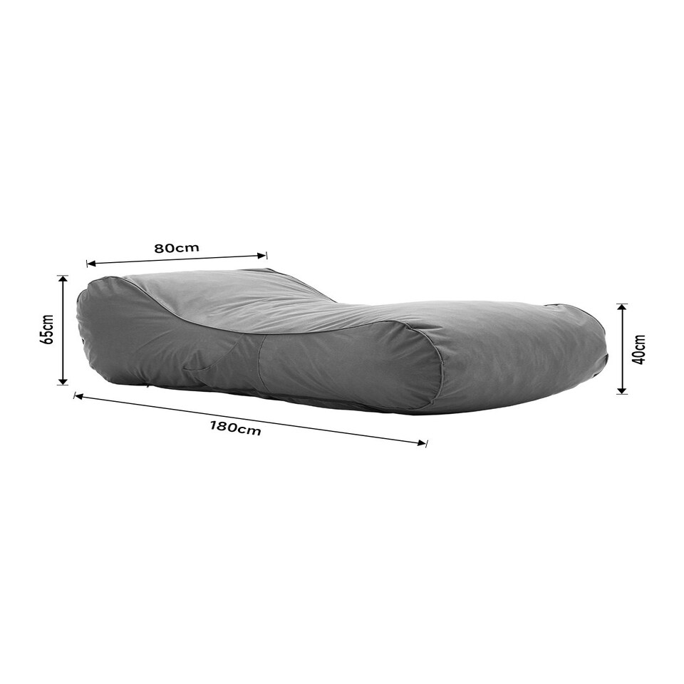 image 1 of Living and Home Dense Filling Comfy Lounger - Dark Grey