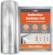 image 1 of Radiator Foil Insulation Roll Reflector Panels - Energy Saving Radiator Heat Deflector for Home Heating | Silver | 10m x 60cm - Roll | 1