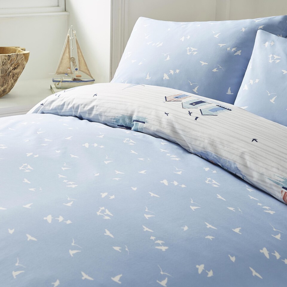 image 1 of Fusion Beach Huts Duvet Cover Set Blue
