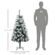 image 5 of HOMCOM Indoor Christmas Tree Artificial Berry mas Decoration with Metal Stand and 184 Tips (5FT(150CM))