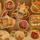 image 5 of Tiny Dining Bamboo Llama Baby Weaning Plate & Fork Set - Beige