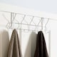 image 2 of OHS 10 Over Door Metal Hook Clothes Towel Bag Hanging Rail - Silver
