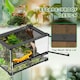 image 6 of PawHut 10L Glass Terrarium, Reptile Vivarium with Stone Background, Black