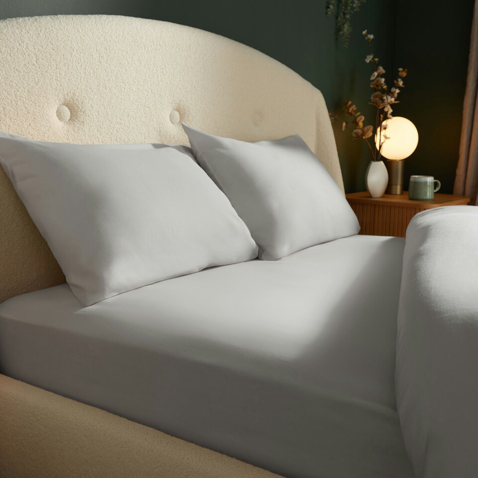 image 1 of Silentnight 100% Brushed Cotton Fitted Sheet Grey | Double