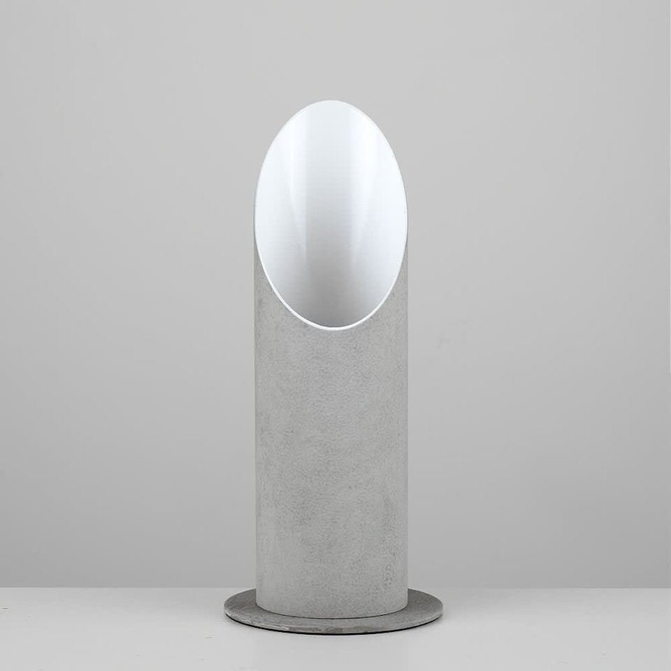 image 1 of ValueLights Uplighter Cement Grey Floor Lamp & Bulb | Grey
