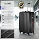 image 2 of Suitcase Set Pucci - 3 suitcases, beauty case, robust, hard-shell ABS plastic | Black | black | 1