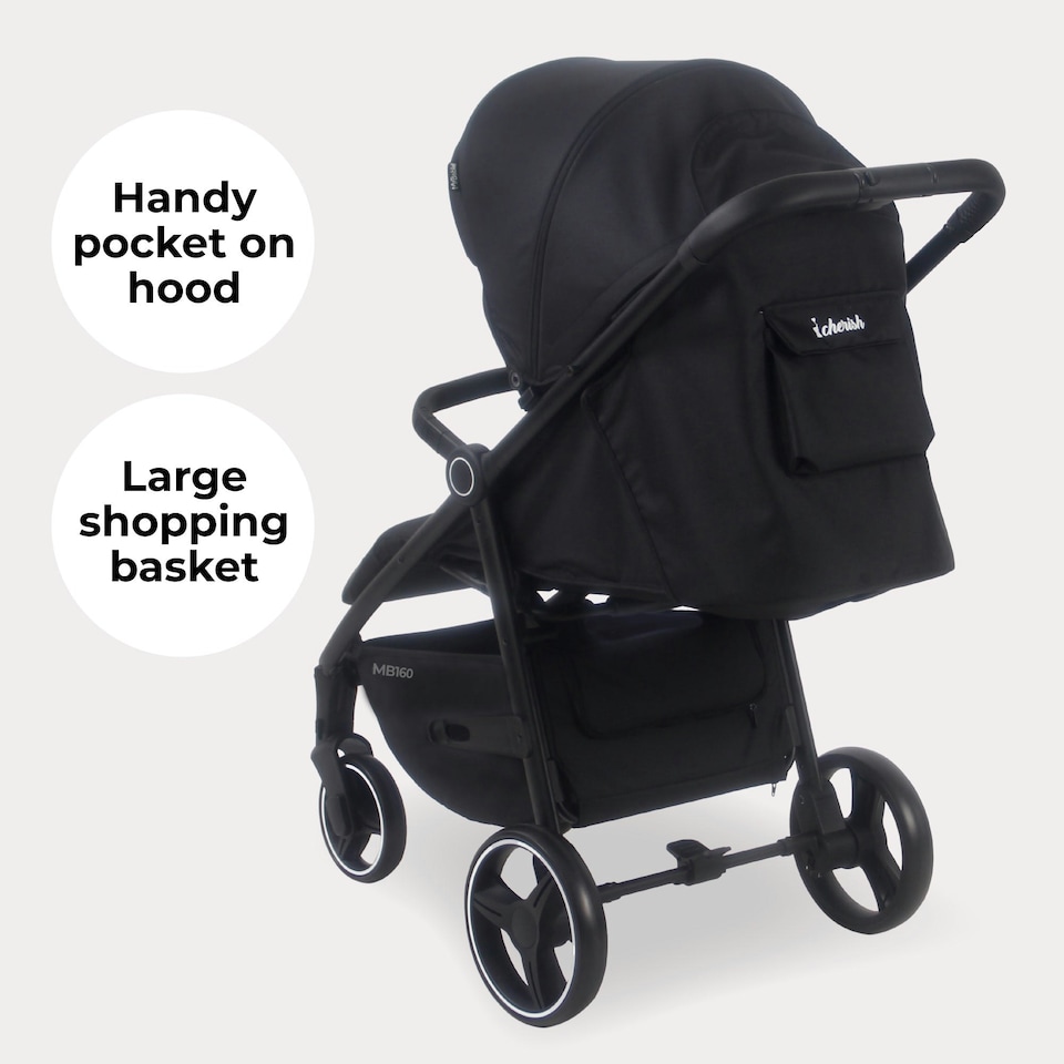 image 1 of MB160 Pushchair - Black Leopard