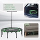 image 7 of HOMCOM Foldable Trampoline with Adjust Handle, Max Load 100 KG - Green