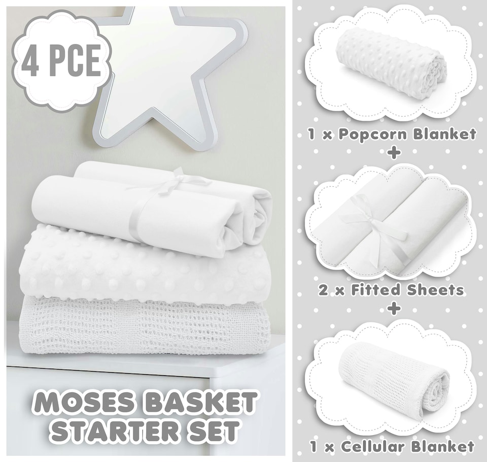 image 1 of 4pc Moses Starter Set - White | Grey