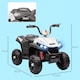 image 5 of AIYAPLAY Kids Quad Bike, 12V Electric Ride on ATV with 4 Wheels Spring Suspension, LED Light, Music, MP3, 5KMithH Battery Powered, for Ages 3-5 Years, White
