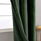image 2 of Forest Green Velvet Blackout Eyelet Curtains - 46x54 Inch Drop - Pair | Green | One Size
