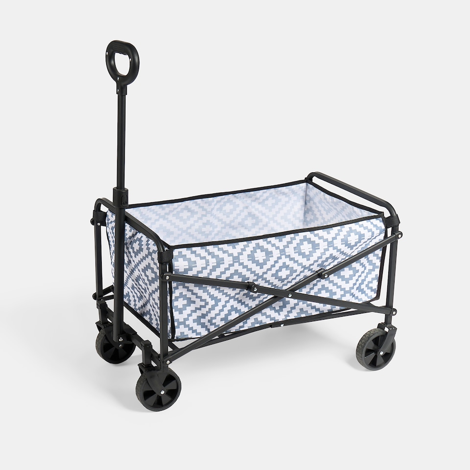 image 1 of OHS Printed Foldable Camping Trolly Outdoor Garden Cart Shopping