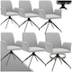 image 1 of Swivel Chair Daya - upholstered, robust fabric, 55.5 x 58 x 87 cm - Set of 6 Grey | Light Grey