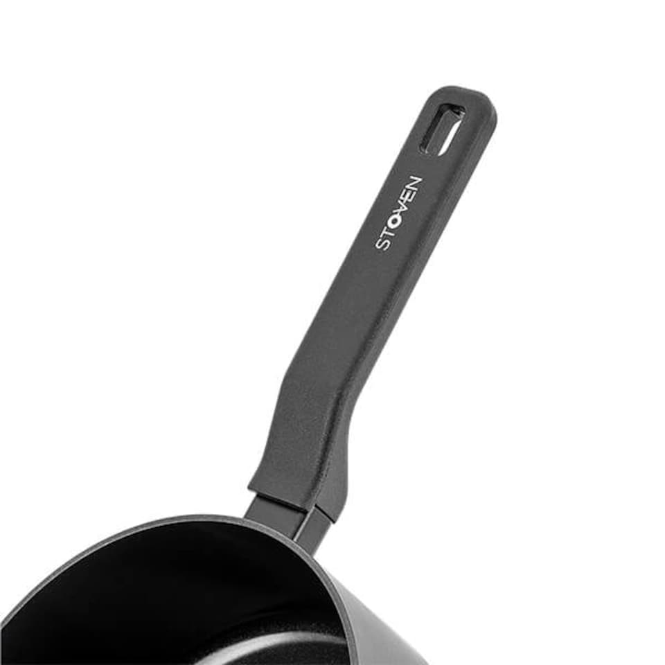 image 1 of Stoven Noir 16cm Non-Stick Saucepan with Lid