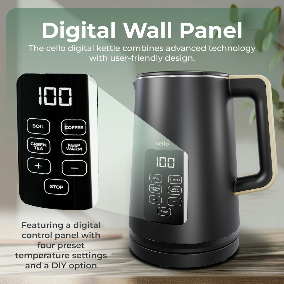 image 1 of Cello Digital Kettle with Temperature Control