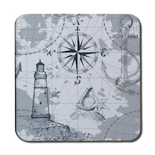 Compass & Map (Coaster)