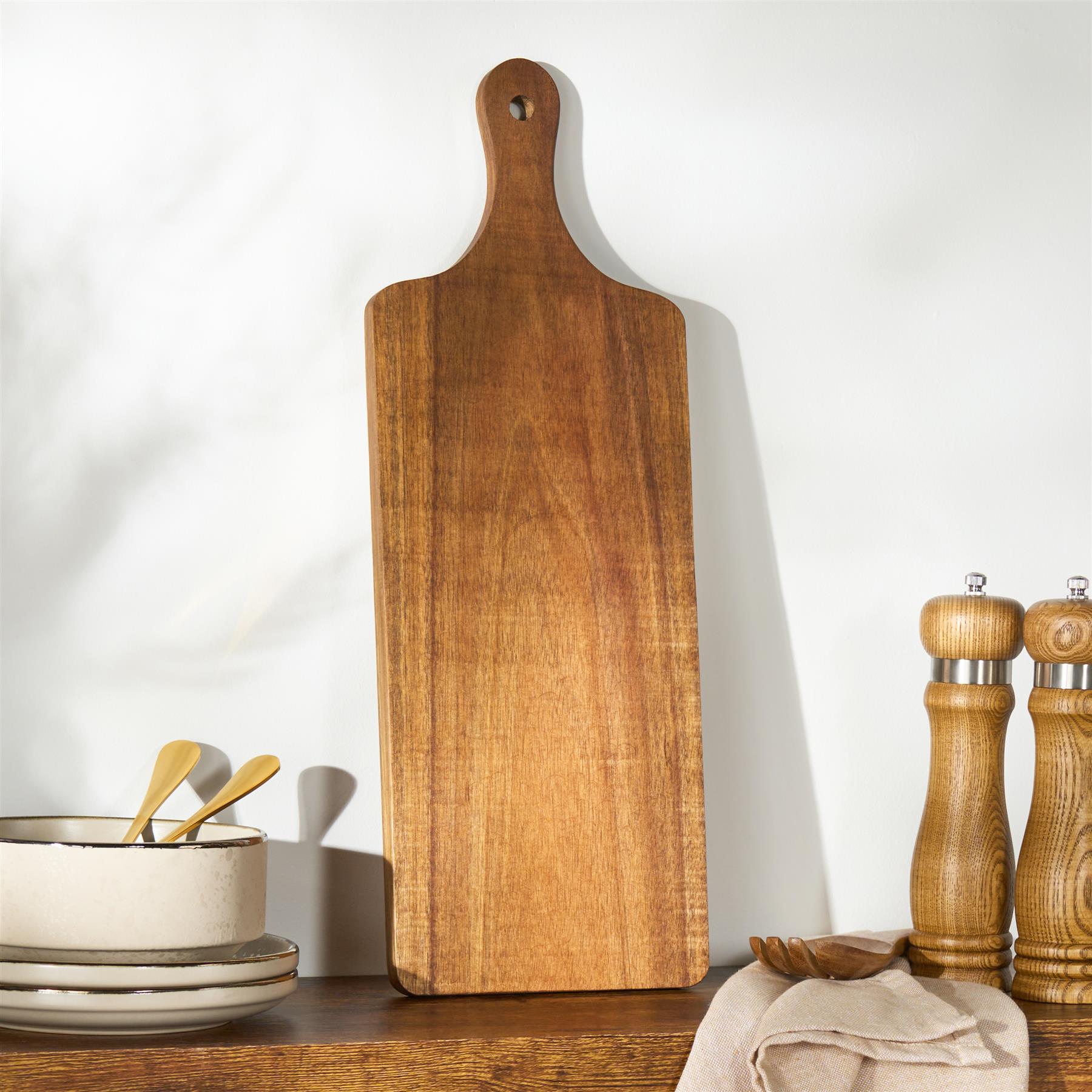 OHS Acacia Wood Serving Chopping Board Platter Cutting Board | Brown | Natural