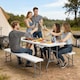 image 2 of Outsunny 3 Piece Folding Picnic Table and Bench Set with Handles, White