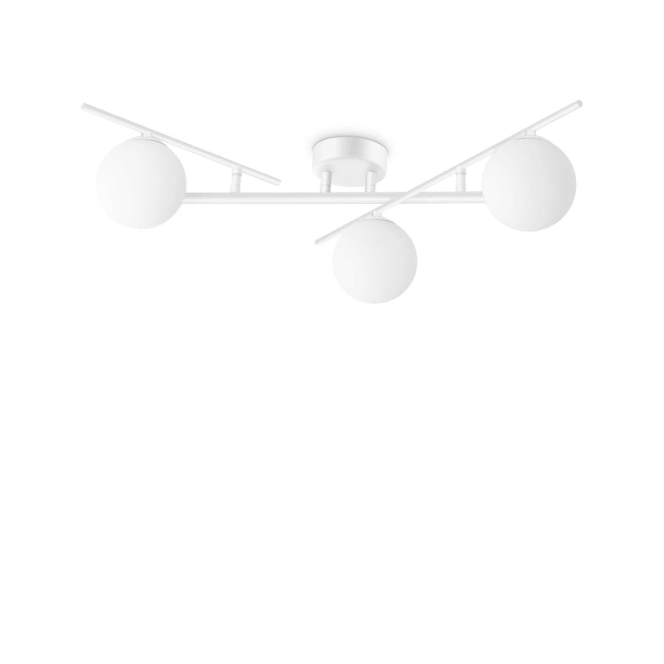 Atlas 3 Light Globe Ceiling Light White