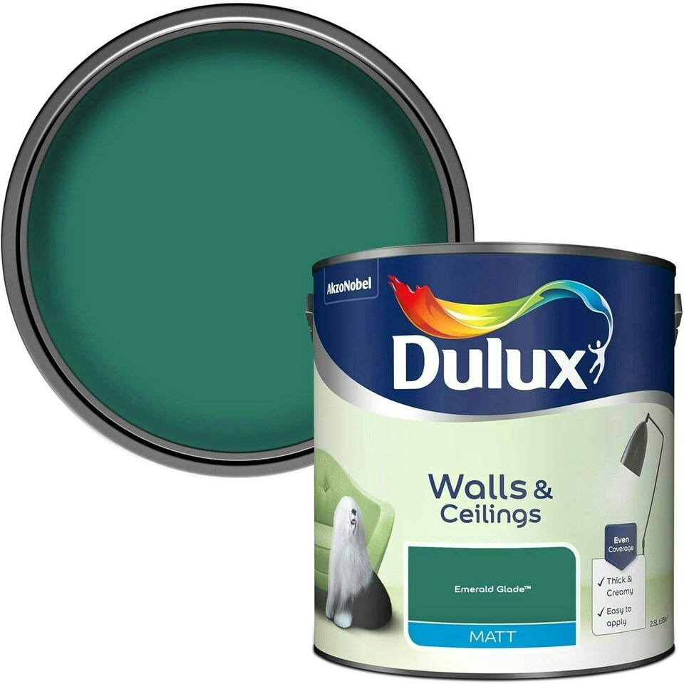 image 1 of Dulux Matt Emerald Glade 2.5L