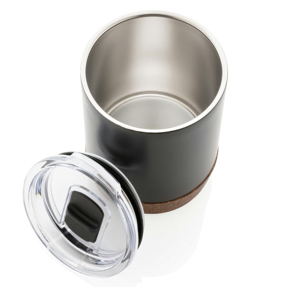 image 1 of XD Collection Cork Recycled Stainless Steel Vacuum Insulated Mug - Black - One Size | Black | 1