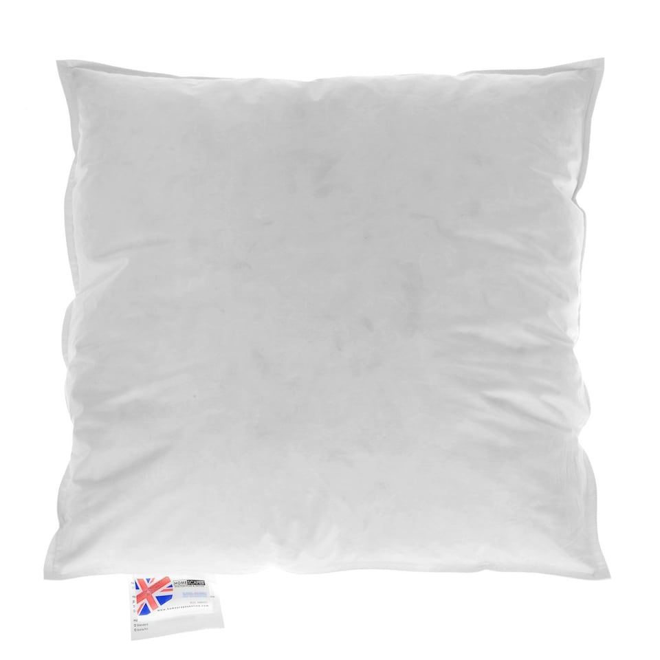 image 1 of Homescapes Luxury Goose Down Cushion Pad Insert Inner 55 x 55 cm (22 x 22") White