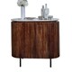 image 1 of Opal Sideboard/Drinks Cabinet with Marble Top & Metal Legs - L40 x W100 x H90 cm Brown