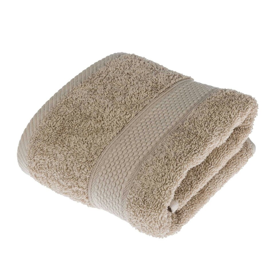 image 1 of Homescapes Turkish Cotton Hand Towel Set of 6 - Stone Cream