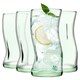 image 1 of Pasabahce Aware Amorf Recycled Highball Glasses - 400ml - Green - Pack of 4