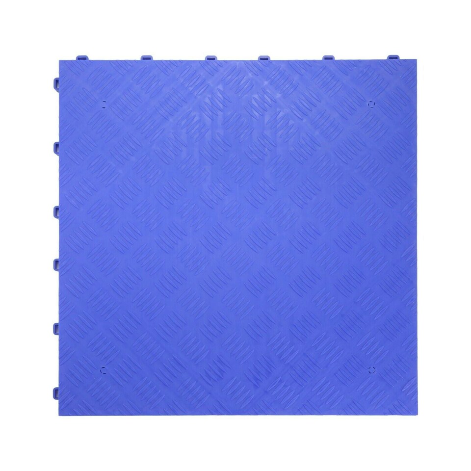 Modular Interlocking Solid Floor Tiles - Blue