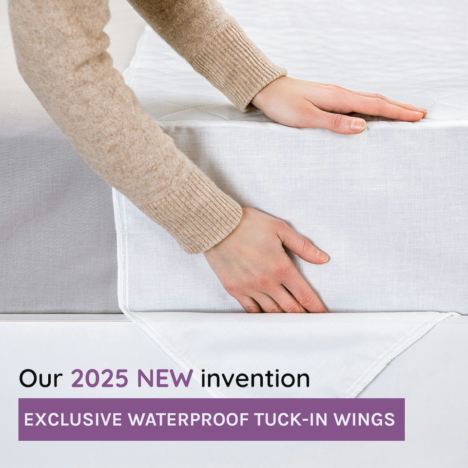 image 1 of Lynmark® Incontinence Bed Pads with Tucks - Washable, Absorbs up to 3L, 85 x 180cm White | 1 pack | Super King