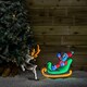 image 4 of 75cm Infinity Santa in Sleigh with Reindeer on Metal Base and Multi-Coloured LEDs